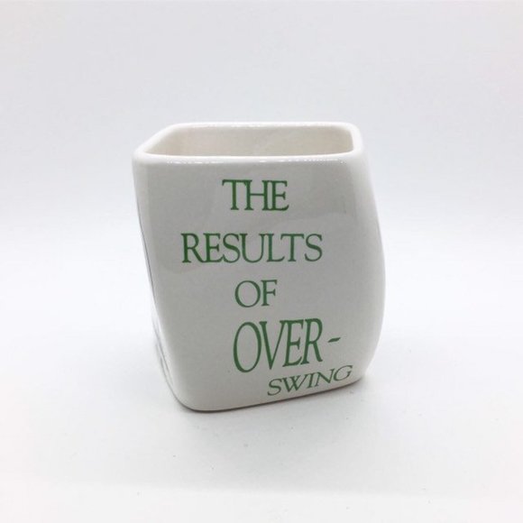 Vintage 1991 Golf Gifts Inc “The Results of Over-Swing” Twisted Square Golf Mug - Picture 6 of 10